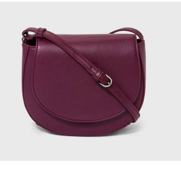 a new day Handbags - NWT -  A New Day Burgundy Saddle Crossbody Bag